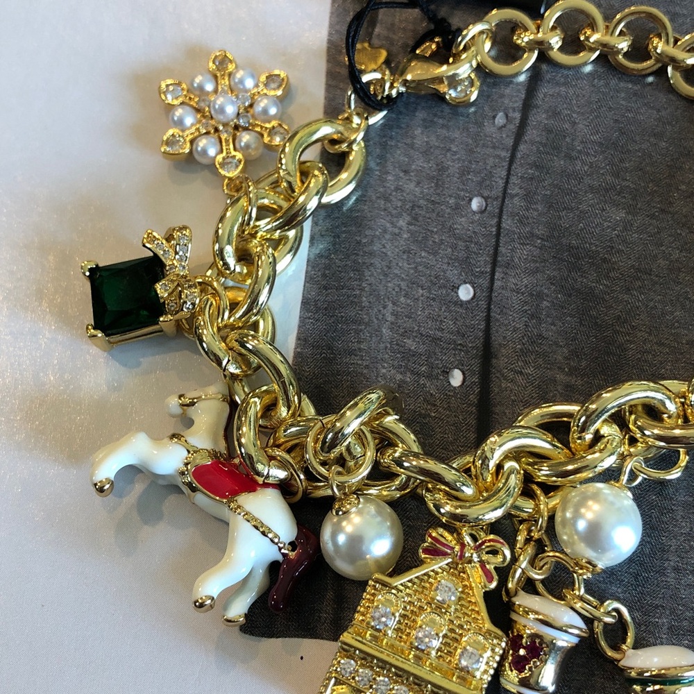 kate spade Gold-tone Multicharm Bracelet with Enamel Accents - Picture 12 of 12